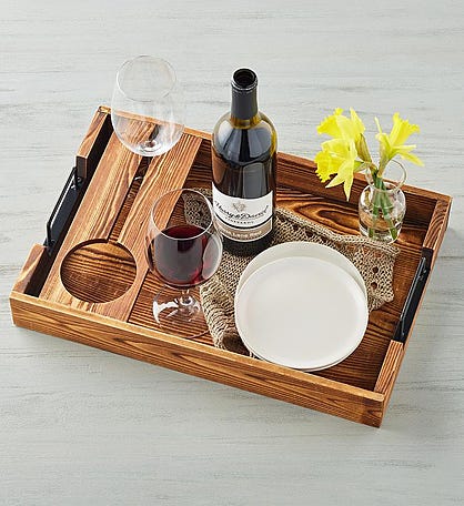 Food and Wine Serving Tray